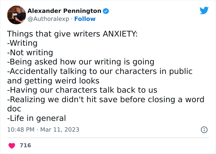30 Comically Spot-On Tweets About Writing, Reading, And Everything In Between, As Pointed Out By This Author 30 Comically Spot-On Tweets About Writing, Reading, And Everything In Between, As Pointed Out By This Author