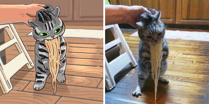 Funny Images Of Cats Found On The Internet Get Transformed Into Cute Illustrations By This Artist (31 Pics) Funny Images Of Cats Found On The Internet Get Transformed Into Cute Illustrations By This Artist (31 Pics)