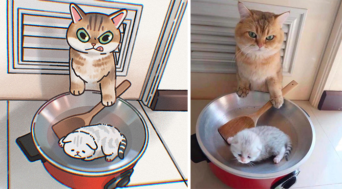 Funny Images Of Cats Found On The Internet Get Transformed Into Cute Illustrations By This Artist (31 Pics) Funny Images Of Cats Found On The Internet Get Transformed Into Cute Illustrations By This Artist (31 Pics)