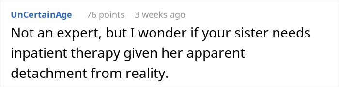 Woman Thinks Her Sister Is Coping With The Loss Of Her Baby In A Creepy And Unhealthy Way, Asks If She Would Be A Jerk To Break It To Her Woman Thinks Her Sister Is Coping With The Loss Of Her Baby In A Creepy And Unhealthy Way, Asks If She Would Be A Jerk To Break It To Her