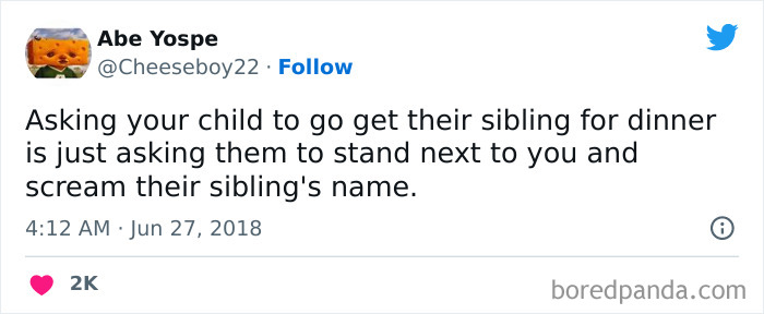 50 Hilarious Tweets From Parents That Sum Up What It’s Like Having To Raise Siblings 50 Hilarious Tweets From Parents That Sum Up What It’s Like Having To Raise Siblings