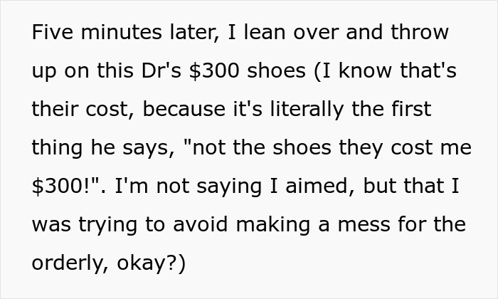 “Not The Shoes, They Cost Me $300!”: Patient&rsquo;s Revenge Story Of Barfing On Doctor For Ignoring Her Medicine Allergies