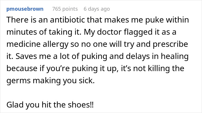 “Not The Shoes, They Cost Me $300!”: Patient&rsquo;s Revenge Story Of Barfing On Doctor For Ignoring Her Medicine Allergies