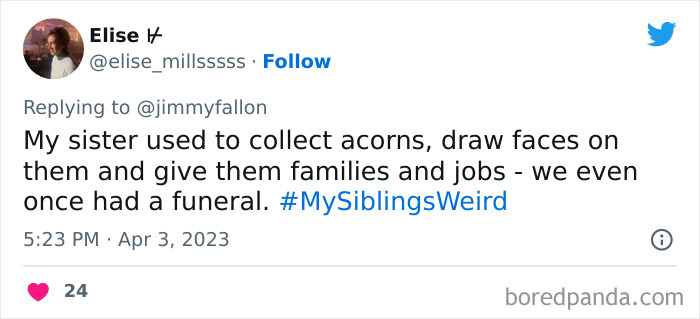 30 Of The Best Answers To Jimmy Fallon’s “My Sibling’s Weird” Challenge 30 Of The Best Answers To Jimmy Fallon’s “My Sibling’s Weird” Challenge