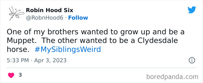 30 Of The Best Answers To Jimmy Fallon’s “My Sibling’s Weird” Challenge 30 Of The Best Answers To Jimmy Fallon’s “My Sibling’s Weird” Challenge