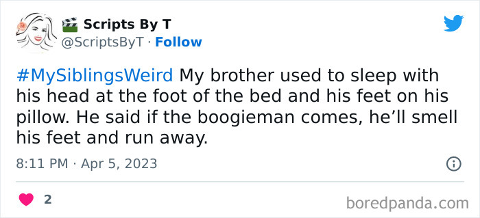 30 Of The Best Answers To Jimmy Fallon’s “My Sibling’s Weird” Challenge 30 Of The Best Answers To Jimmy Fallon’s “My Sibling’s Weird” Challenge