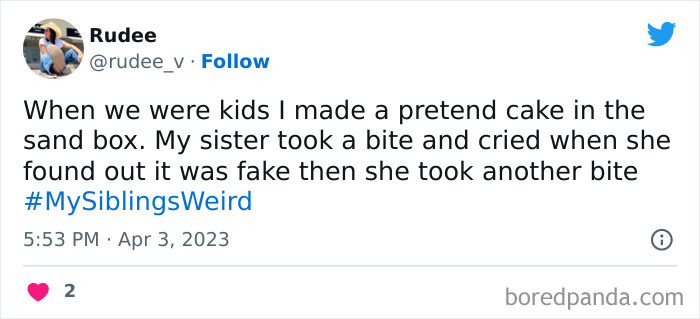 30 Of The Best Answers To Jimmy Fallon’s “My Sibling’s Weird” Challenge 30 Of The Best Answers To Jimmy Fallon’s “My Sibling’s Weird” Challenge