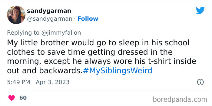 30 Of The Best Answers To Jimmy Fallon’s “My Sibling’s Weird” Challenge 30 Of The Best Answers To Jimmy Fallon’s “My Sibling’s Weird” Challenge