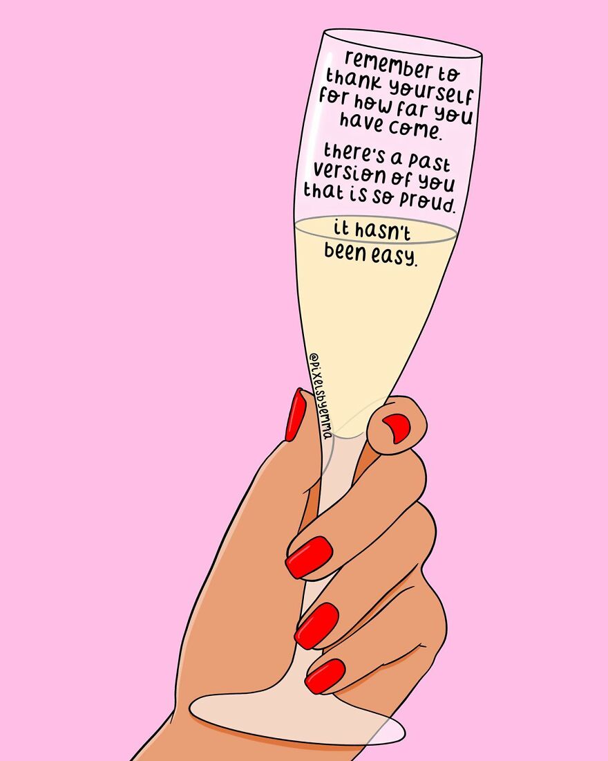 50 Illustrations I Made To Inspire Positive Thoughts And Femininity