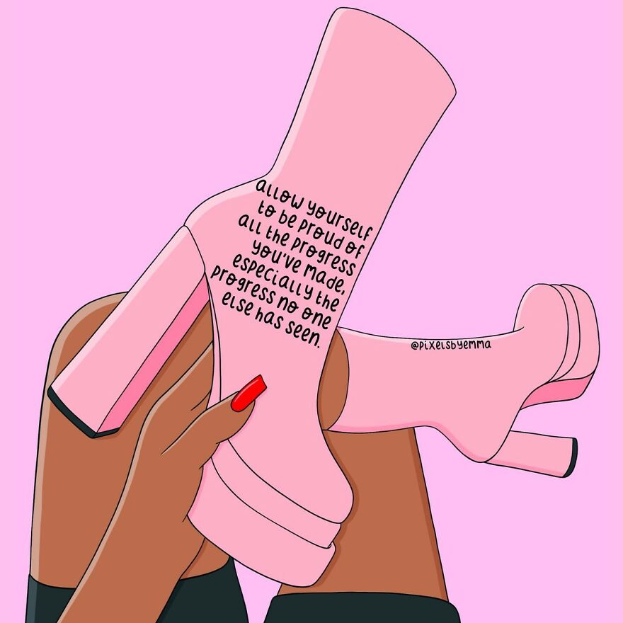 50 Illustrations I Made To Inspire Positive Thoughts And Femininity