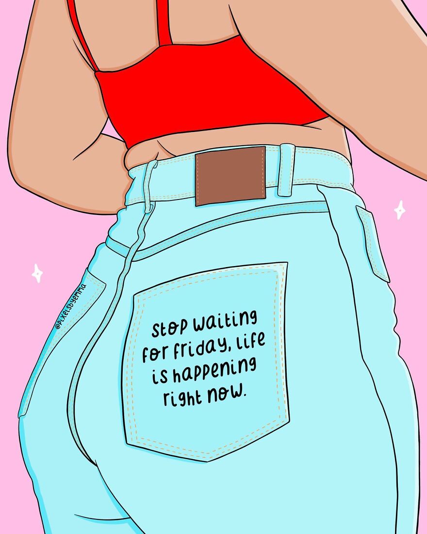 50 Illustrations I Made To Inspire Positive Thoughts And Femininity