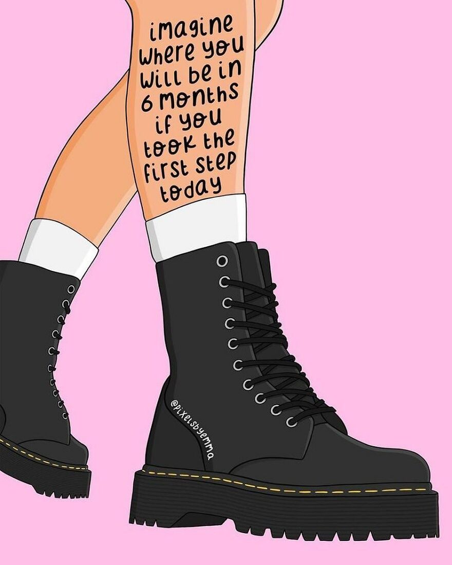 50 Illustrations I Made To Inspire Positive Thoughts And Femininity