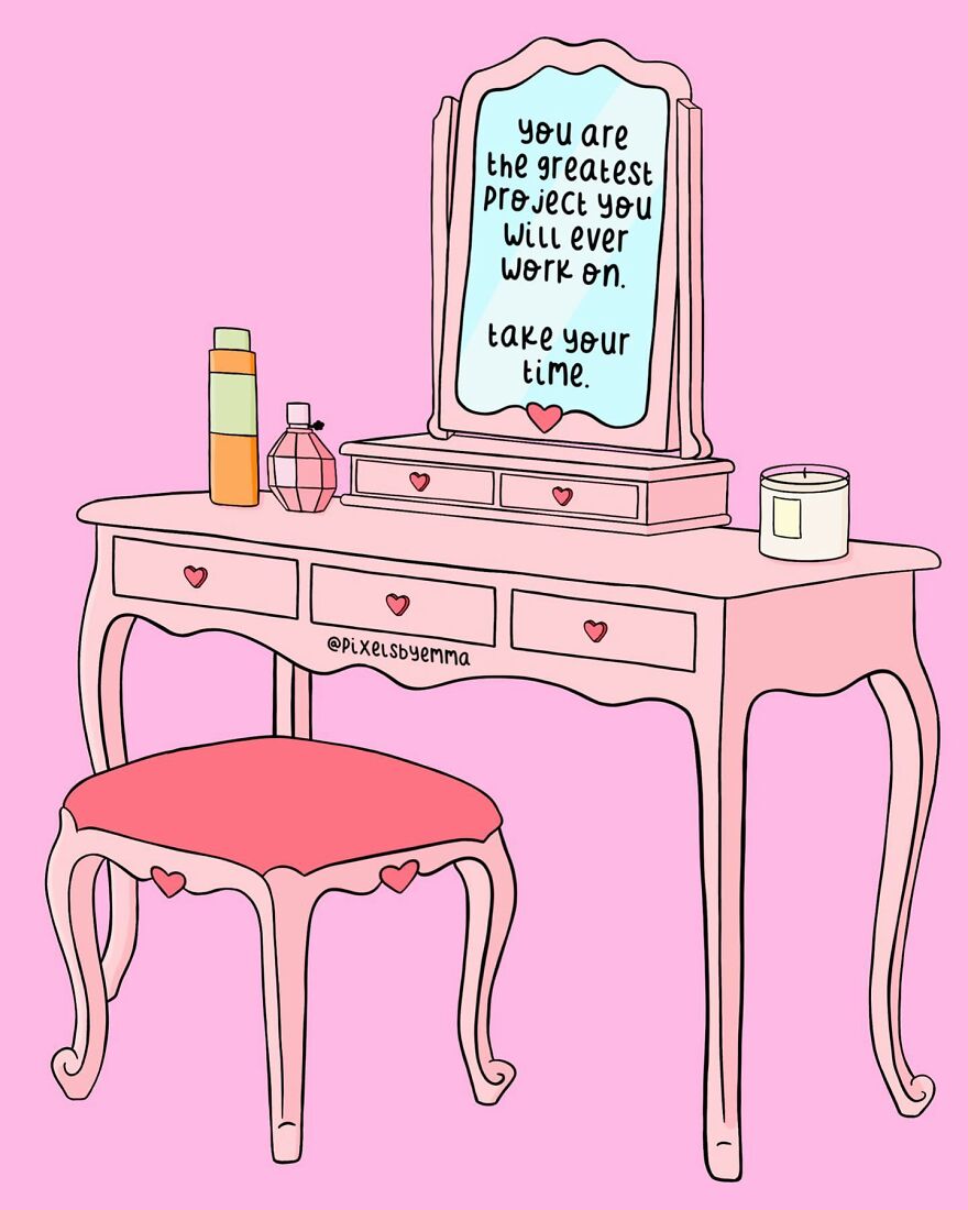 50 Illustrations I Made To Inspire Positive Thoughts And Femininity