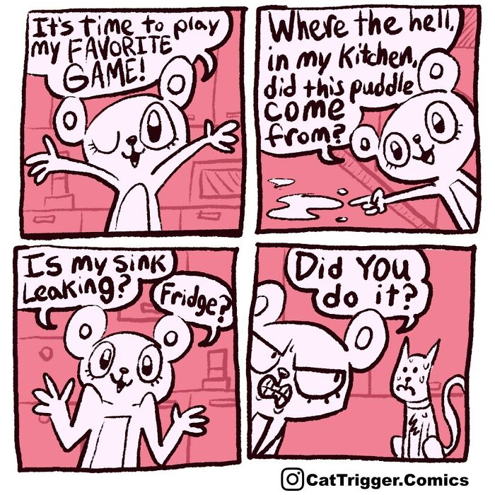 Here Are 40 Hilariously Twisted Comics With Unexpected Endings By “Cat Trigger” (New Pics)