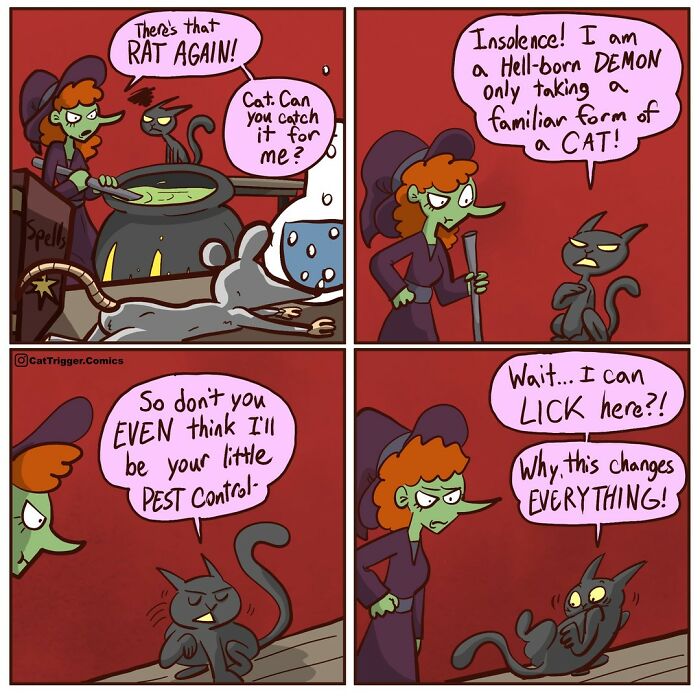 Here Are 40 Hilariously Twisted Comics With Unexpected Endings By “Cat Trigger” (New Pics)