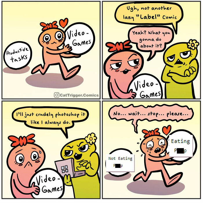 Here Are 40 Hilariously Twisted Comics With Unexpected Endings By “Cat Trigger” (New Pics)