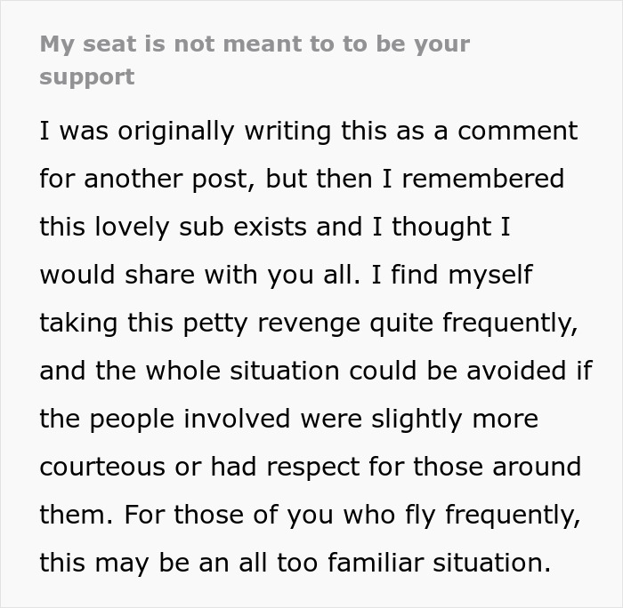 Netizens Applaud This Plane Passenger For Coming Up With The Perfect Revenge On People Who Keep Pulling On Their Seat When Standing Up Netizens Applaud This Plane Passenger For Coming Up With The Perfect Revenge On People Who Keep Pulling On Their Seat When Standing Up
