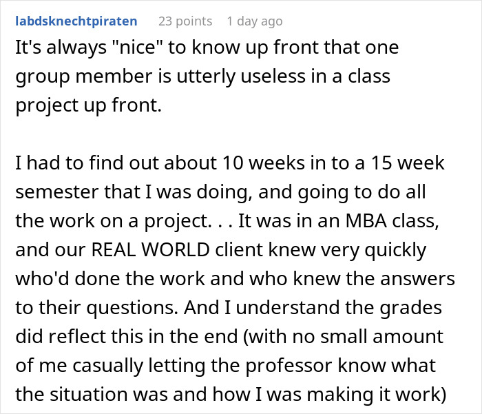 “You’re A Woman And Will Do As I Say”: Guy Demands His Classmate Do His Part Of Group Presentation, She Maliciously Complies