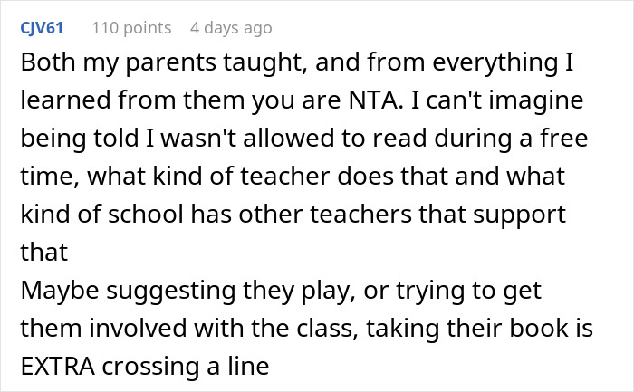 Father Supports His Daughter After The Teacher Took Away Her Book For Reading At Recess, Gets Called A Jerk Father Supports His Daughter After The Teacher Took Away Her Book For Reading At Recess, Gets Called A Jerk