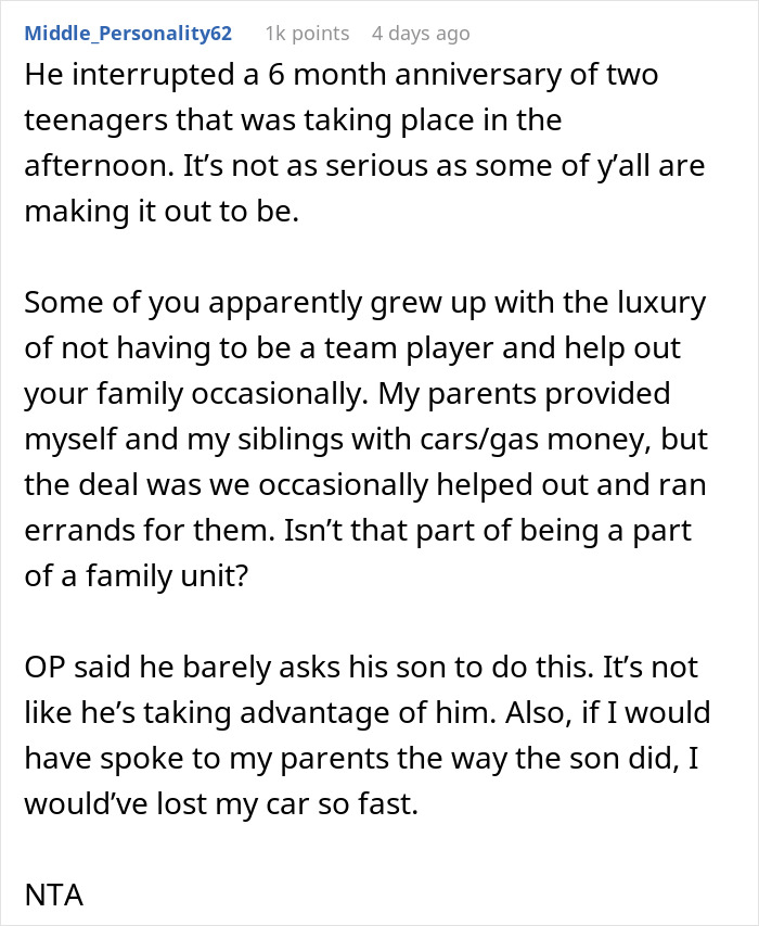 Teen Gets Mad At His Dad For Interrupting His Date To Ask Him To Pick Up His Little Sister, Says He “Failed As A Parent” Teen Gets Mad At His Dad For Interrupting His Date To Ask Him To Pick Up His Little Sister, Says He “Failed As A Parent”