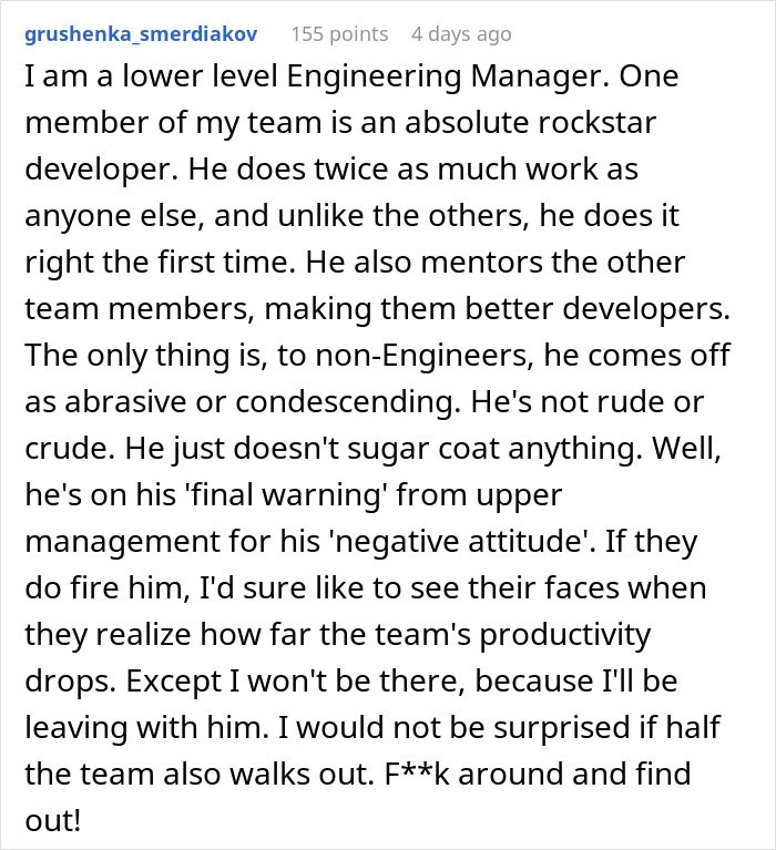 Managers Undervalue ‘A Quiet Rock Star’ Employee, Bite Their Nails When He Outranks Them All Managers Undervalue ‘A Quiet Rock Star’ Employee, Bite Their Nails When He Outranks Them All
