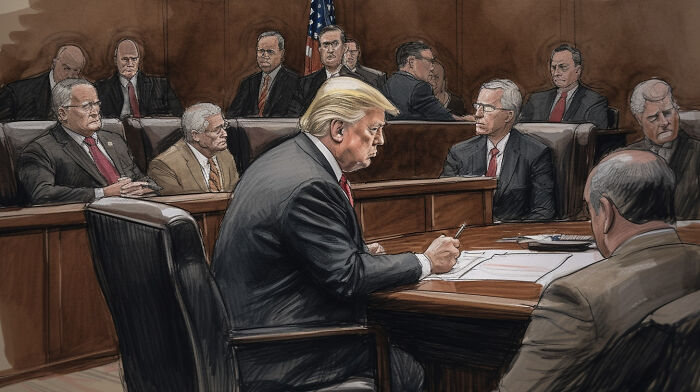 With The Help Of AI, I Looked Into The Future Where Donald Trump Is Standing Trial For Crimes That He Committed (11 Pics) With The Help Of AI, I Looked Into The Future Where Donald Trump Is Standing Trial For Crimes That He Committed (11 Pics)