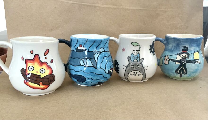 Here Are Some Ghibli Mugs That I Made (10 Pics)