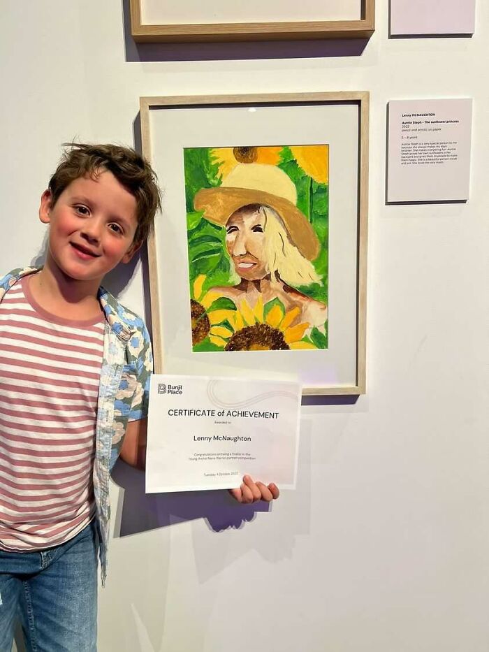 Talented 8-Year-Old’s Portrait Of His Aunt Becomes Finalist In Prestigious Art Competition Talented 8-Year-Old’s Portrait Of His Aunt Becomes Finalist In Prestigious Art Competition