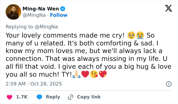 “This Is A Reminder Why I Became An Actor”: Actress Ming-Na Wen Opens Up About Her Mom’s Insults “This Is A Reminder Why I Became An Actor”: Actress Ming-Na Wen Opens Up About Her Mom’s Insults