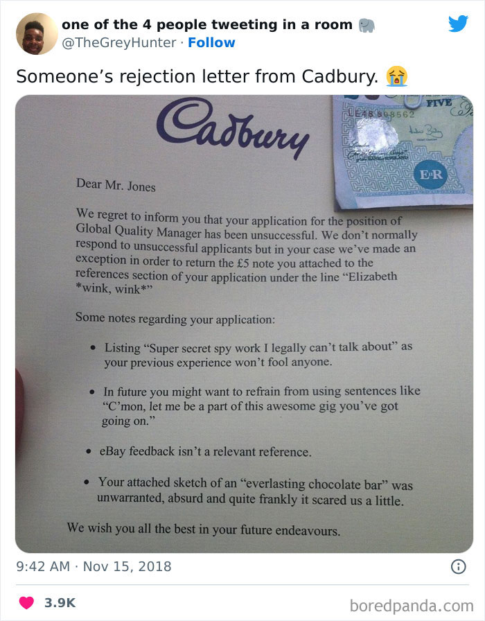 &ldquo;Rejected In 5 Minutes&rdquo;: 35 People Share The Most Unhinged Job Rejections They Were Unfortunate Enough To Receive