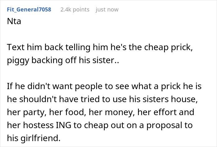 Man Attempts Proposing To Girlfriend During Sister’s Unrelated Party, Gets Told To Sit Down And Shut Up Man Attempts Proposing To Girlfriend During Sister’s Unrelated Party, Gets Told To Sit Down And Shut Up