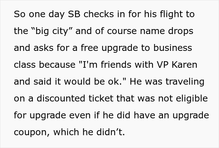 “If There’s Room”: Airline Employee Outsmarts Entitled Customer By Maliciously Complying To Upgrade His Flight “If There’s Room”: Airline Employee Outsmarts Entitled Customer By Maliciously Complying To Upgrade His Flight