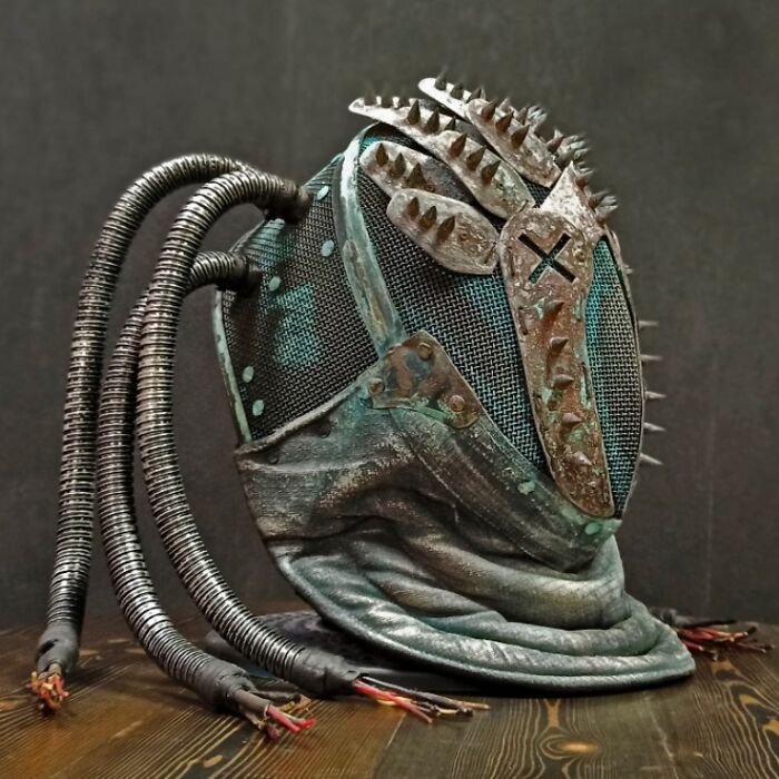 I Upcycled My Old Fencing Mask Into A Cyberpunk Mask