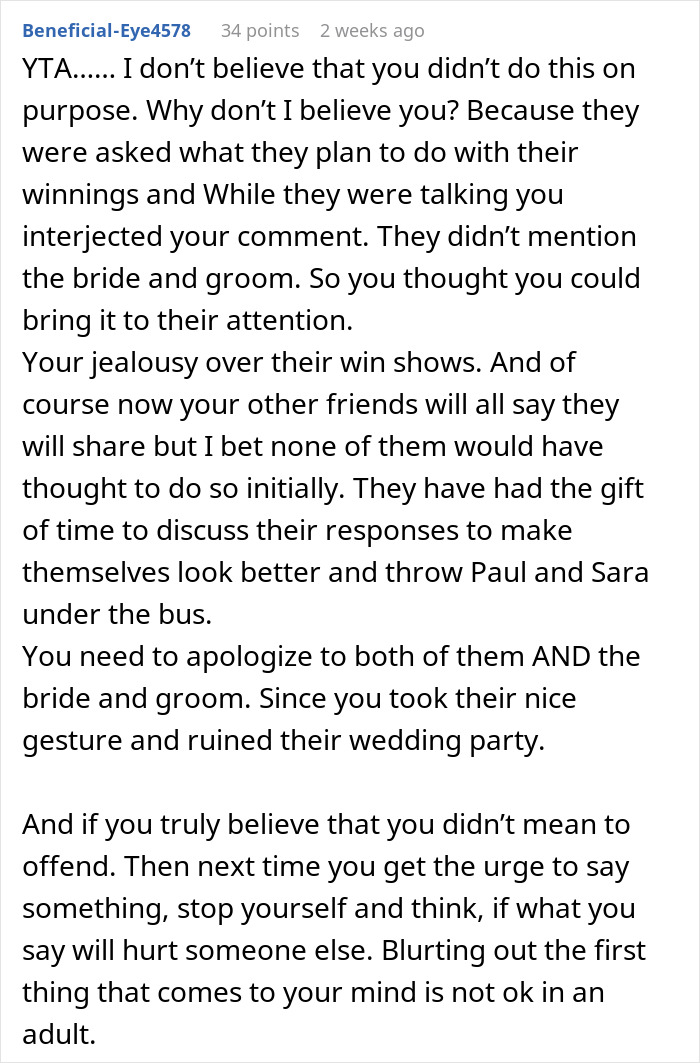 Lottery Win Turns Sour After Friend Asks How Much They’ll Be Giving Away To Newlyweds