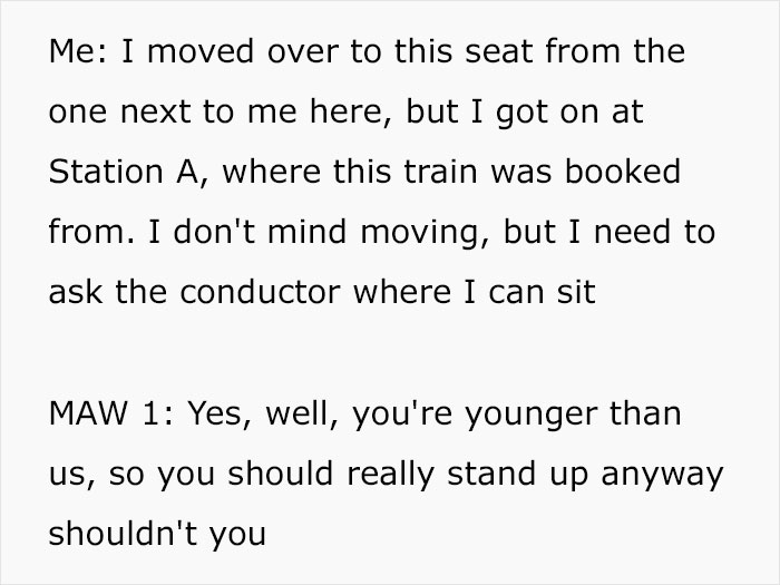 Women Demand Younger Passenger Give Up Her Seat, Regret It After Conductor Gets Involved Women Demand Younger Passenger Give Up Her Seat, Regret It After Conductor Gets Involved