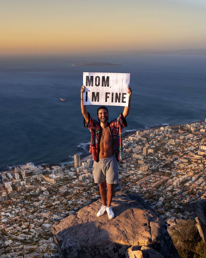 30 Wholesome Pics Of Man Reassuring His Mom Of His Wellbeing Whilst He Explores The World (New Pics) 30 Wholesome Pics Of Man Reassuring His Mom Of His Wellbeing Whilst He Explores The World (New Pics)