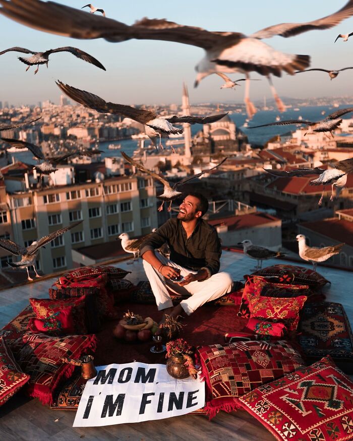 30 Wholesome Pics Of Man Reassuring His Mom Of His Wellbeing Whilst He Explores The World (New Pics) 30 Wholesome Pics Of Man Reassuring His Mom Of His Wellbeing Whilst He Explores The World (New Pics)