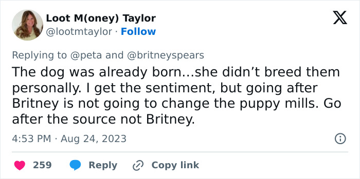 Britney Spears Gets Slammed By PETA After Sharing News Of Her Dog Snow Britney Spears Gets Slammed By PETA After Sharing News Of Her Dog Snow