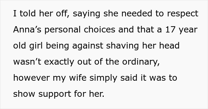 “Not Sure If I Can Move Past This”: Dad Furious After Wife Pressures Daughter To Shave Her Head “Not Sure If I Can Move Past This”: Dad Furious After Wife Pressures Daughter To Shave Her Head