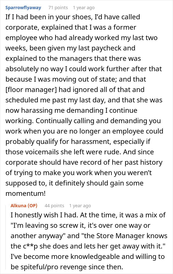 Manager Demands Ex-Employee Come Into Work, They Laugh In Her Face