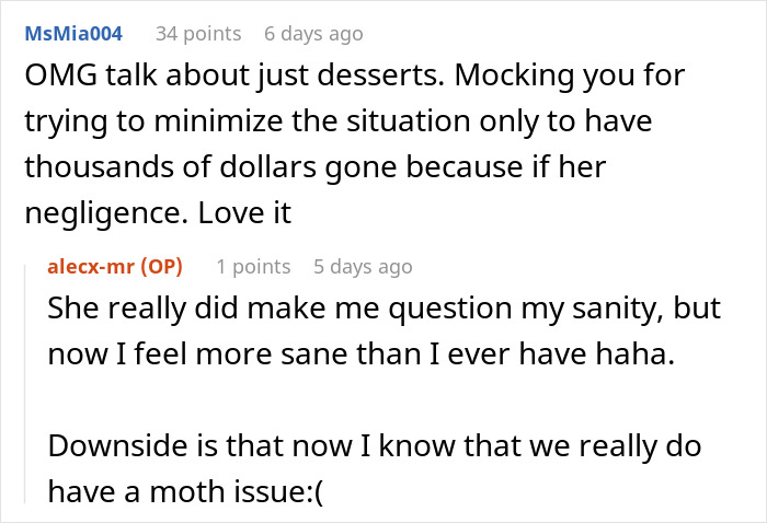 Woman Finds All Her Clothes Ruined, Regrets Not Listening To “Germaphobe” Roommate Woman Finds All Her Clothes Ruined, Regrets Not Listening To “Germaphobe” Roommate