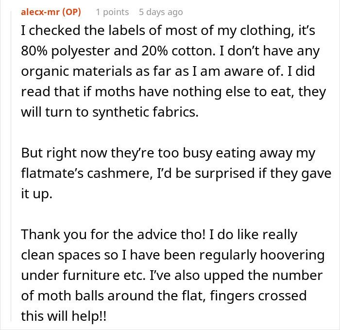 Woman Finds All Her Clothes Ruined, Regrets Not Listening To “Germaphobe” Roommate Woman Finds All Her Clothes Ruined, Regrets Not Listening To “Germaphobe” Roommate