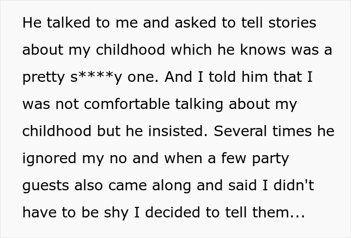 Person Complies With Friend Begging Them To Share Their Traumatic Childhood Story, Ruins The Party Person Complies With Friend Begging Them To Share Their Traumatic Childhood Story, Ruins The Party