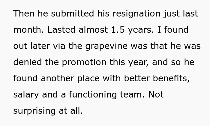 Person Gets Denied Promotion And Quits, Their Coworker Does The Same After Getting Their Workload Person Gets Denied Promotion And Quits, Their Coworker Does The Same After Getting Their Workload