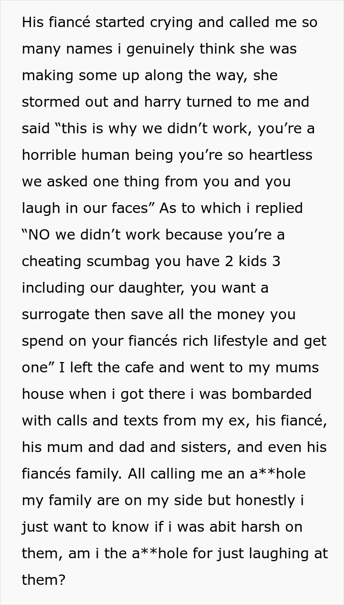 Woman Bursts Into Laughter After Cheating Ex And His Fiancée Ask Her To Carry Their Child