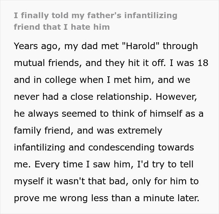 Father’s Friend Infantilizes His Daughter Until She Finally Snaps Father’s Friend Infantilizes His Daughter Until She Finally Snaps