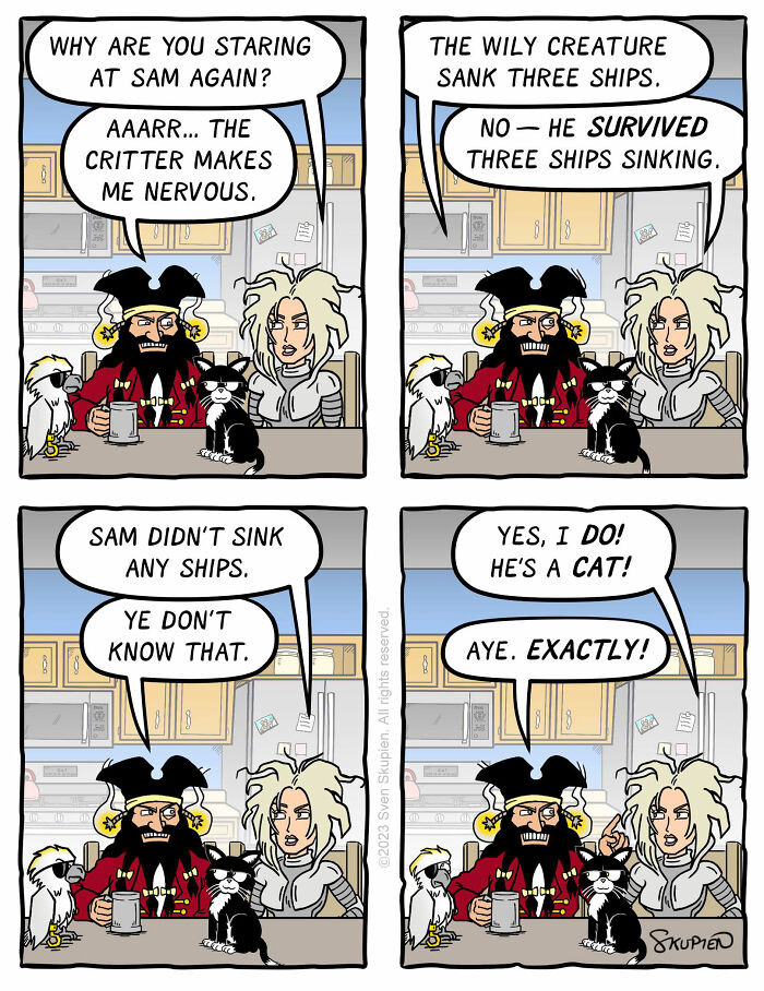 30 Comics Showcasing Characters From The Past Living In The Present Day By Sven Skupien