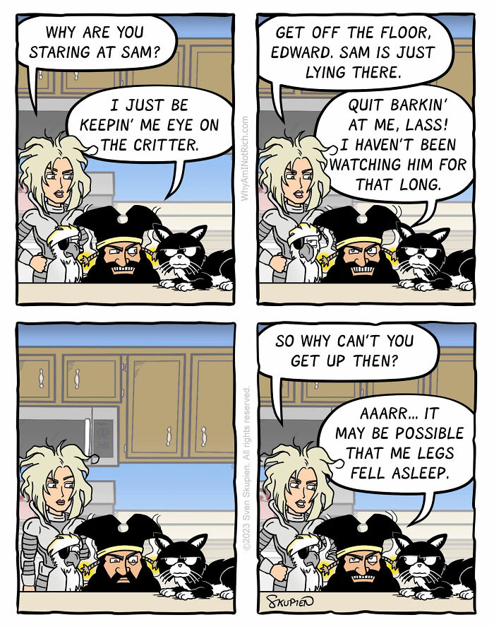 30 Comics Showcasing Characters From The Past Living In The Present Day By Sven Skupien