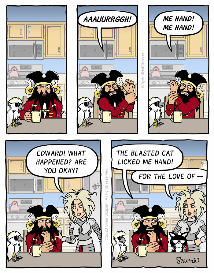 30 Comics Showcasing Characters From The Past Living In The Present Day By Sven Skupien