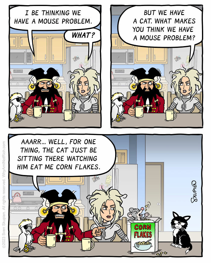 30 Comics Showcasing Characters From The Past Living In The Present Day By Sven Skupien